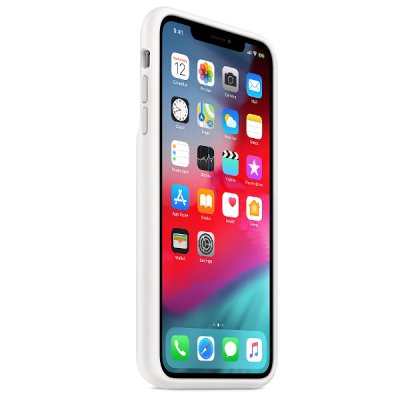 iphone xs max smart batteri skal vit white