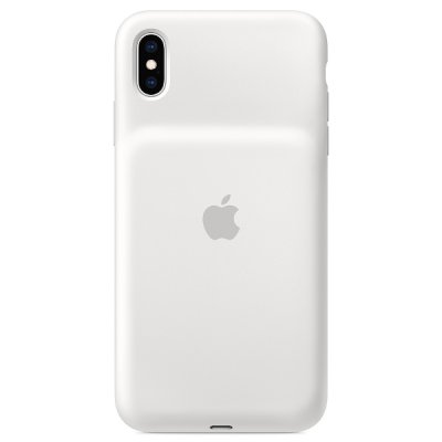 iphone xs max smart batteri skal vit white