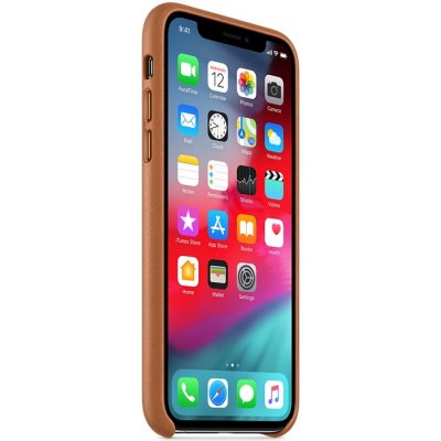 Apple iPhone XS Läderskal Original Sadelbrun