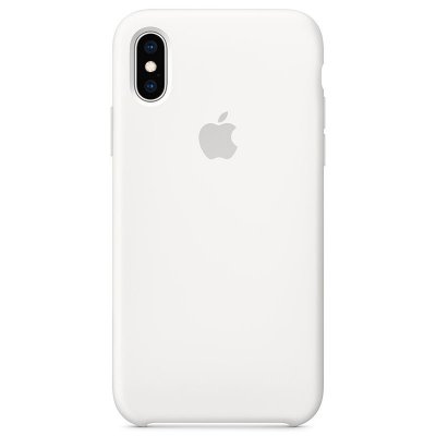 Apple iPhone XS Original Silikonskal Vit