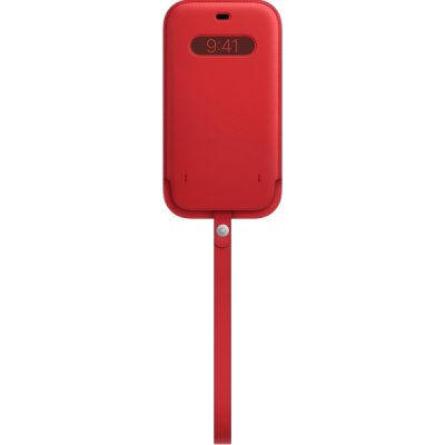 apple iphone 12 pro max läderfodral med magsafe productred röd