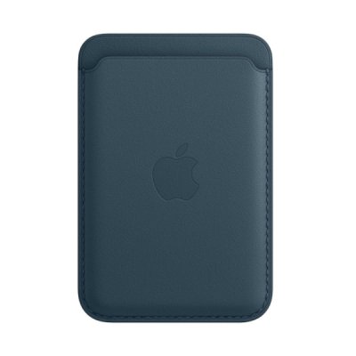 Apple Läderplånbok med MagSafe passar till iPhone kompatibel modell Baltic Blue