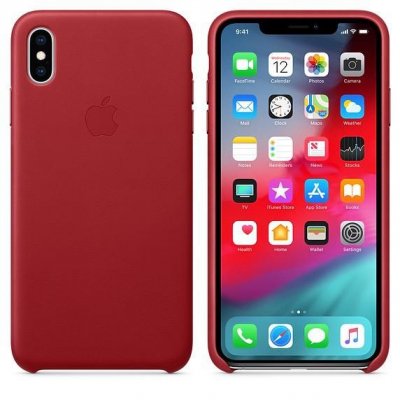 Apple iPhone XS Max läderfodral Röd