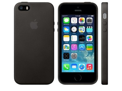 Apple iphone 5 5S SE Leather case original svart MMHH2ZM/A