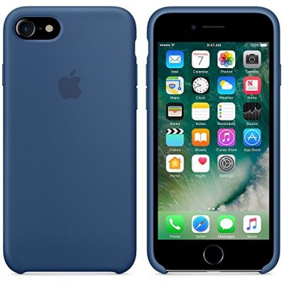 Apple Silikonskal till iPhone 8 Havsblå