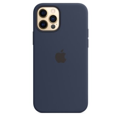 apple silikonskal med magsafe till iphone 12 iphone 12 pro djupblå marin