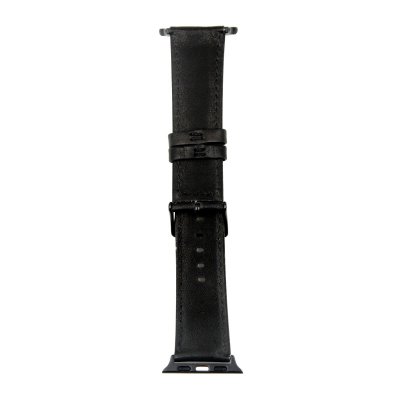 Apple Watch Armband Leather Läder 38mm Svart