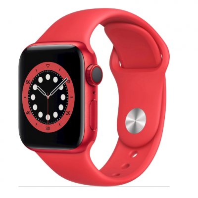 apple watch series 7 product red rött armband 40mm