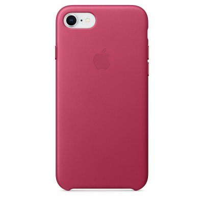 Apple Original ​Läderskal för iPhone 8 / 7 - Fuchsia
