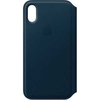 Apple IPhone X Läderfodral Folio - Kosmosblå