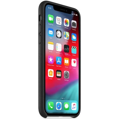 Apple iPhone XS läderfodral - Svart