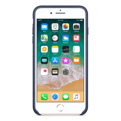Apple Läderskal för iPhone 7 Plus/8 Plus Midnattsblå