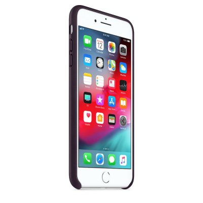 Apple Läderskal för iPhone 8 Plus / 7 Plus - Aubergine