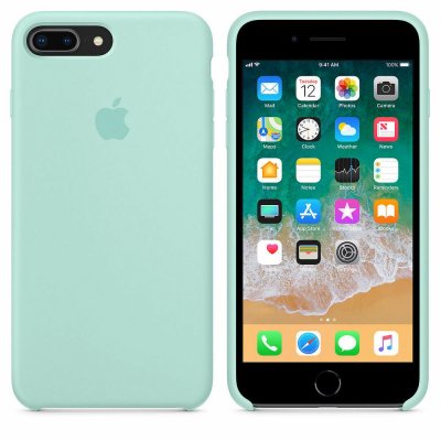 Apple Silikonskal till iPhone 8 Plus / 7 Plus - Marine Green