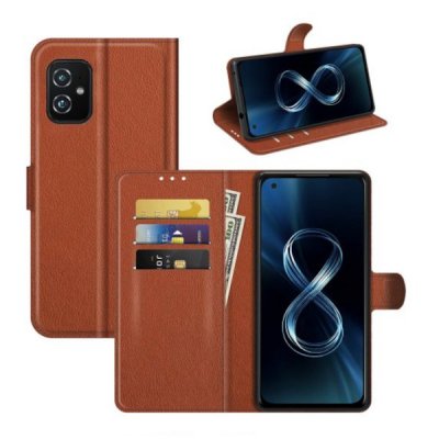 Asus Zenfone 8 5G Plånboksfodral med Stativ Brun