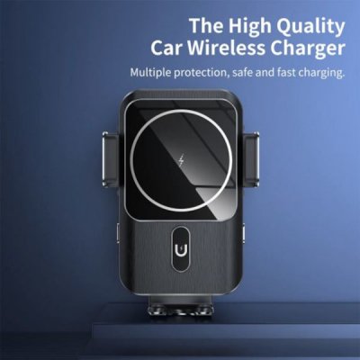 Automatisk Bilhållare med 15W Trådlös Laddning Säkert och Smidigt