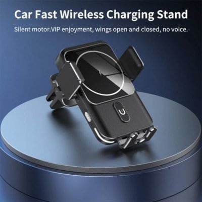 Automatisk Bilhållare med 15W Trådlös Laddning Säkert och Smidigt