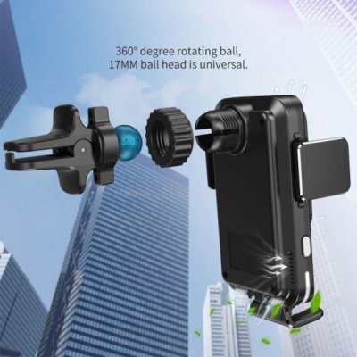 Automatisk Bilhållare med 15W Trådlös Laddning Säkert och Smidigt