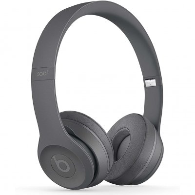 Beats Solo 3 Wireless on-ear hörlurar på örat headphones grå asfalt gray asphalt