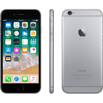 begagnad iphone 6 16gb rymdgrå grade c okej skick