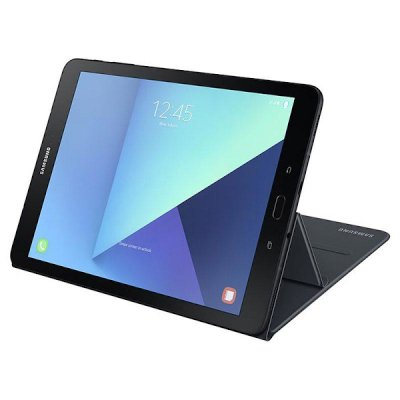 galaxy tab s3 modell med svart mörk grått fodral