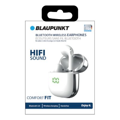 Blaupunkt BLP 4899 In ear hörlurar BT TWS Vit Silver
