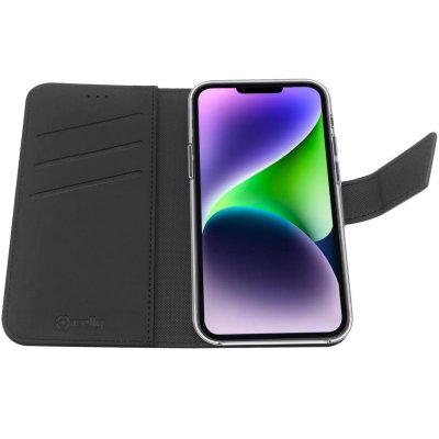 Celly iPhone 14 Plus Plånboksfodral - Svart