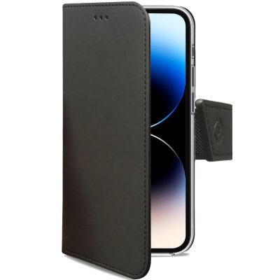 Celly iPhone 14 Pro Plånboksfodral Wally Svart