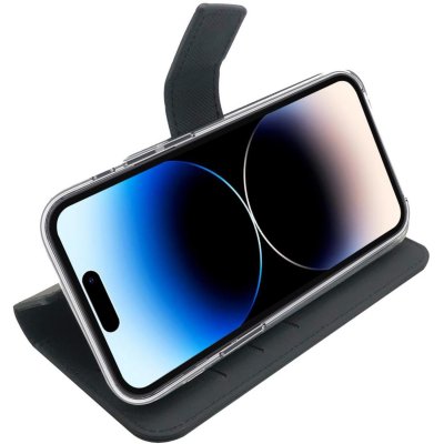 iPhone 14 Pro Plånboksfodral Wally - Svart