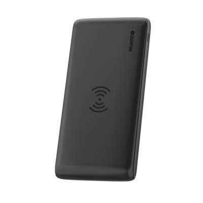 Champion PowerBank 10000 mAh 10W Trådlös laddning - Svart