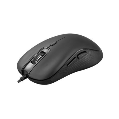Deltaco Tyst Trådad Ambidextrous Mus 6 knappar 1000 6400 DPI Svart