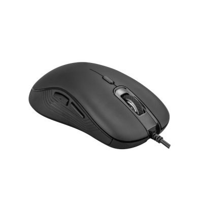 Deltaco Tyst Trådad Ambidextrous Mus 6 knappar 1000 6400 DPI Svart