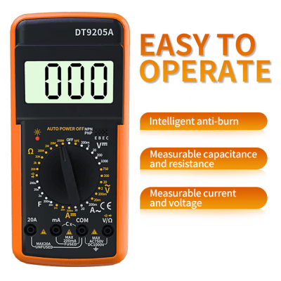 dt9205a ohm amp volt mätare universell testare check analys spänning ström resistens