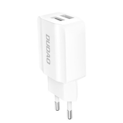 Dudao A2EU Adapter 12Watt 2.4A 2x USB-A Laddare Vit