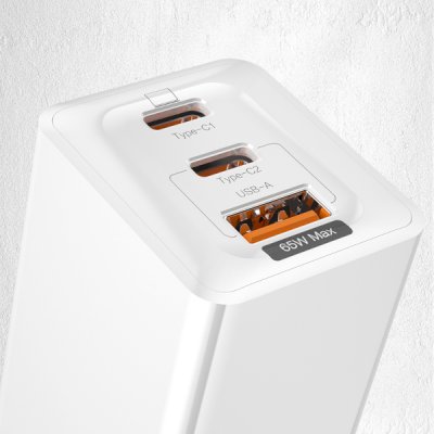 Dudao A7XSEU Adapter 65Watt GaN 2xUSB-C+1xUSB-A Vit