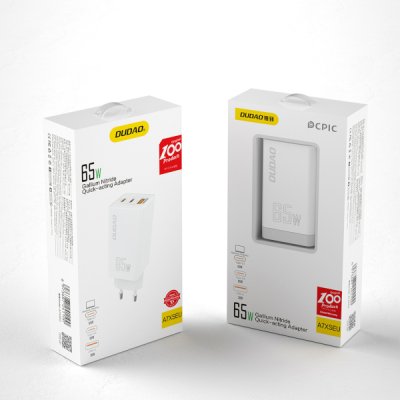 Dudao A7XSEU Adapter 65Watt GaN 2xUSB-C+1xUSB-A Vit