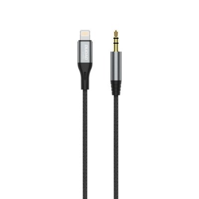 Dudao L11PRO 3.5mm Jack till Lightningkabel 1m Grå