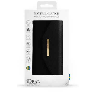 iDeal Mayfair Clutch fodral för iPhone 6/6S/7/8 Plus - Svart