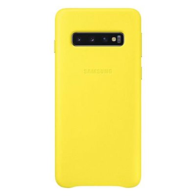 Samsung Galaxy S10 Läder Skal Gul