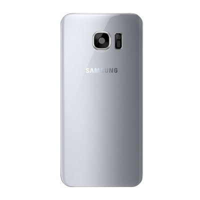Samsung Galaxy S7 baksida batterilucka silver med kameralins