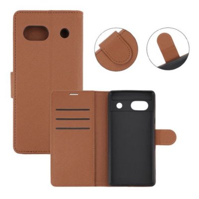 Google Pixel 7A Plånboksfodral med Stativ Brun