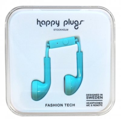 happy plugs earbuds turquoise turkos billiga bra hörlurar in-ear öronsnäckor