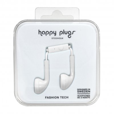 happy plugs earbuds vit white billiga bra hörlurar in-ear öronsnäckor