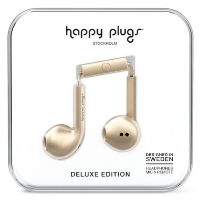 happy plugs earbuds plus matte gold
