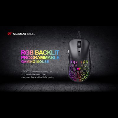 Gamenote MS955 Gaming Mus Lätt vikt RGB
