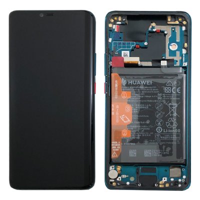 huawei mate 20 pro original ips lcd display skärm midnight blue blå med batteri