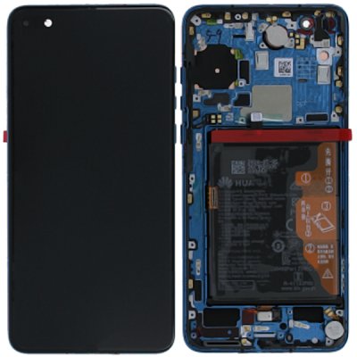 huawei p40 original oled display skärm blå blue