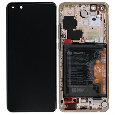 huawei p40 pro original oled display skärm guld gold
