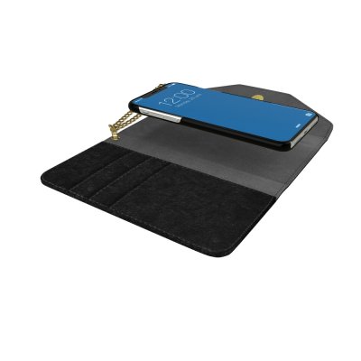 iDeal Mayfair Clutch Velvet iPhone X/XS - Svart