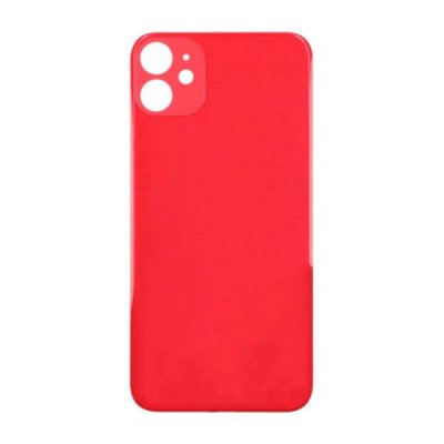 iPhone 11 Baksida Glas med Självhäftande tejp Röd